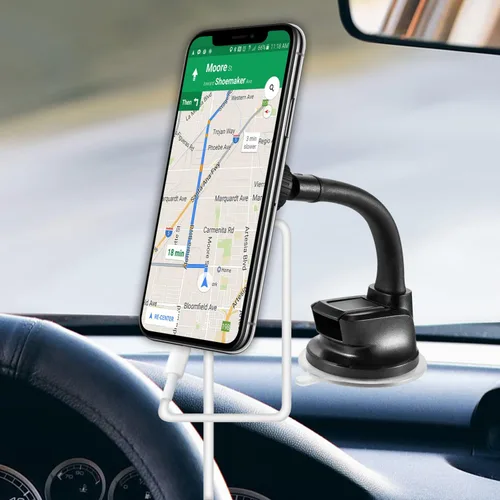 Miniatura 3 de Cellet Soporte magnético para parabrisas con cuello de ganso flexible compatible con iPhone, Samsung Galaxy Flip Z, Fold Z, Google Pixels Moto
