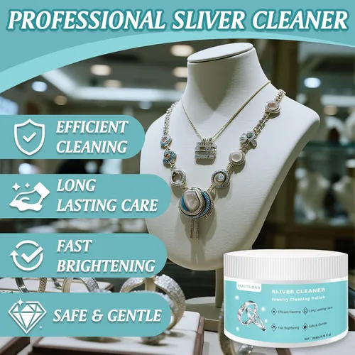 Miniatura 2 de Limpiador de esmalte de plata, limpiador de joyas, removedor de deslustre, seguro y suave, sin enjuague, para materiales de plata esterlina, oro