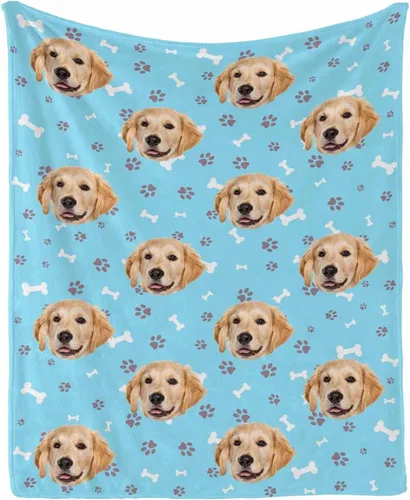 Miniatura 26 de Manta personalizada con foto de perro, mantas con imagen personalizada para amantes de los perros, manta personalizada para regalos con mis propias