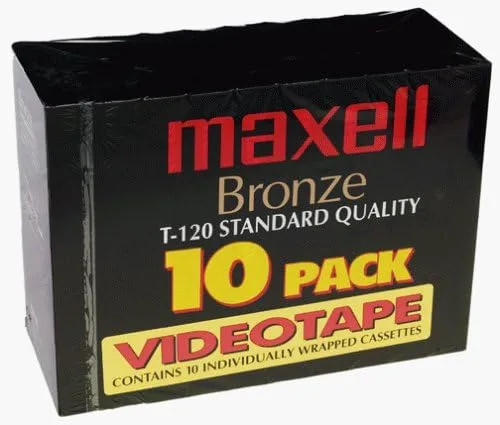 Miniatura 2 de Maxell Bronce T-120 VHS (paquete de 10)