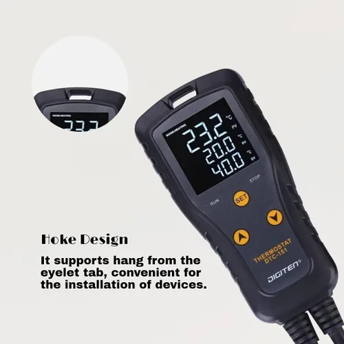 Miniatura 5 de DIGITEN DTC151 Termostato enchufable de controlador de temperatura 110V 15A, controlador digital de temperatura de salida para esterilla térmica
