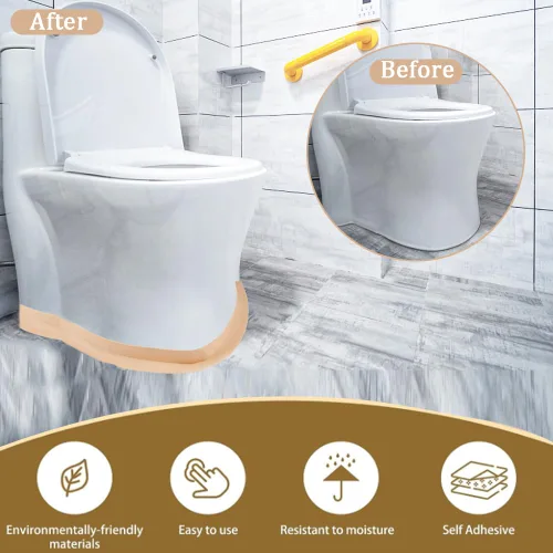 Miniatura 5 de CRASPIRE Cinta selladora de calafateo de 1.4 pulgadas x 10.5 pies, de PVC, color beige, autoadhesiva, impermeable, sellador de calafatas, moldura