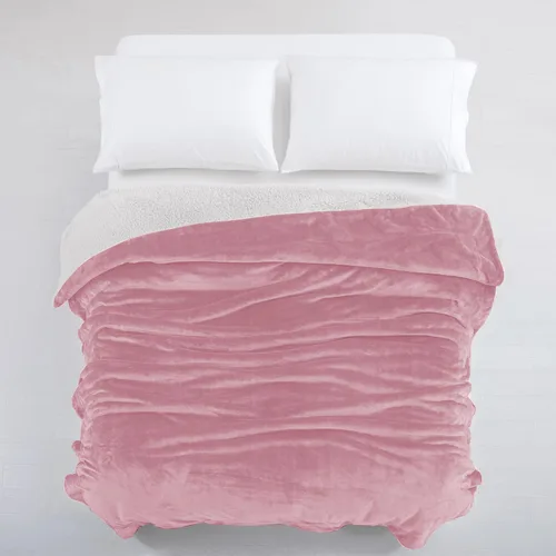 Miniatura 5 de MOONLIGHT20015 Mantas Sherpa de color rosa bebé tamaño King para cama – Paquete al por mayor de 9 mantas Sherpa – Manta suave y esponjosa