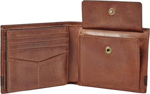 Miniatura 3 de Fossil Mens Leather Bifold Wallet with Coin Pocket