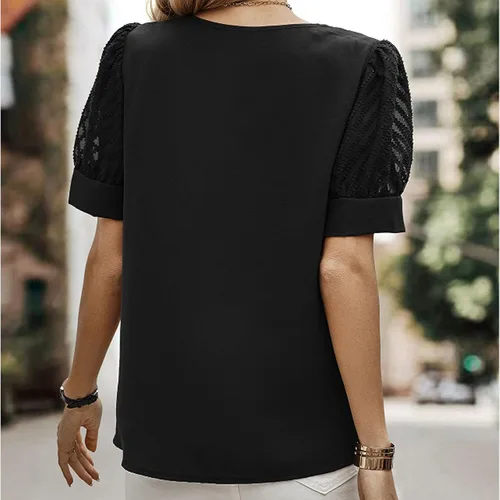 Miniatura 6 de Summer Tops for Women 2023 Teen Girls Tunic Tops Flowy Travel Vintage Tees Tshirts Fashion Tops Summer Blouses