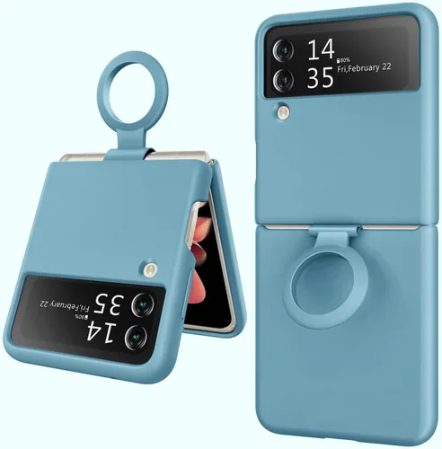 Miniatura 10 de Funda delgada de goma para Samsung Galaxy Z Flip 4, funda de teléfono para z4 flip lanzada 2022 (SM-F721U, SM-F721U1), funda protectora a prueba
