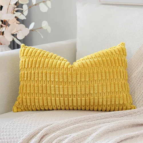 Miniatura 33 de OTOSTAR Fundas de Almohada Decorativas de Pana de 16 x 24 Pulgadas Súper Suaves Bohemias a Rayas Rectangulares Fundas de Cojín Modernas para Sofá