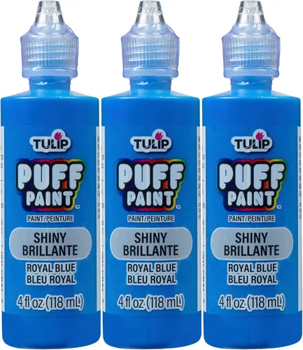 Miniatura 10 de Pintura para tela Tulip Puff con acabado metálico, pintura permanente para manualidades para ropa, proyectos de bricolaje, no tóxica, 4 fl oz, 3 Oro