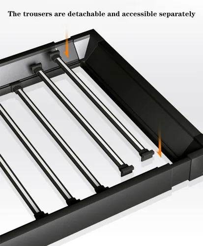 Miniatura 6 de Perchero extraíble para pantalones organizadores de ropa, perchas para pantalones con ruedas para ahorrar espacio, retráctil, plegable