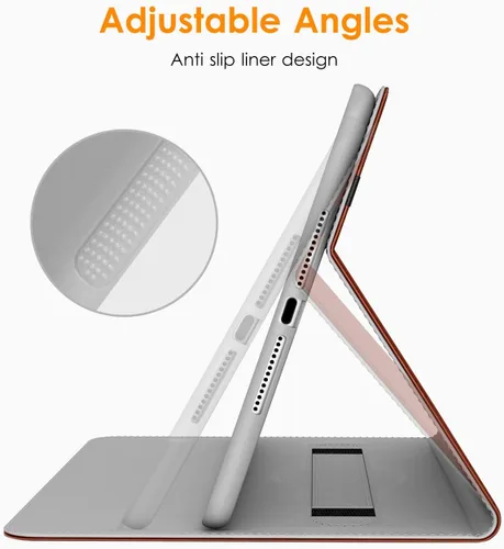 Miniatura 5 de DTTO para iPad de 9.7 pulgadas 5ª/6ª generación 2018/2017 con soporte para Apple Pencil, funda de piel premium con función atril para iPad de 9.7