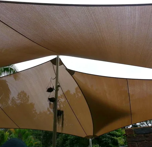 Miniatura 6 de E&K Sunrise 20 x 20 pies Toldo rectangular para sombra con anillo, cubierta de sombra con protección UV, para pérgola, patio, jardín, terraza