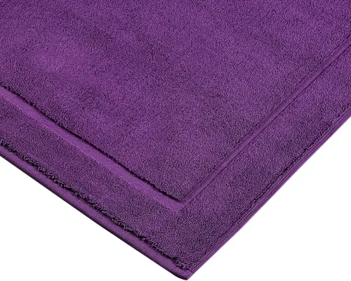 Miniatura 2 de Hawmam Linen Tapetes de baño morados, 21 x 34 pulgadas, paquete de 2 - 100% algodón hilado en anillos, [No es una alfombra de baño] Diseño con Lila