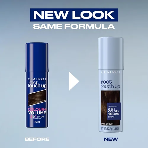 Miniatura 2 de Clairol Color de retoque de raíces + volumen 2 en 1 spray temporal, color de cabello negro, paquete de 2