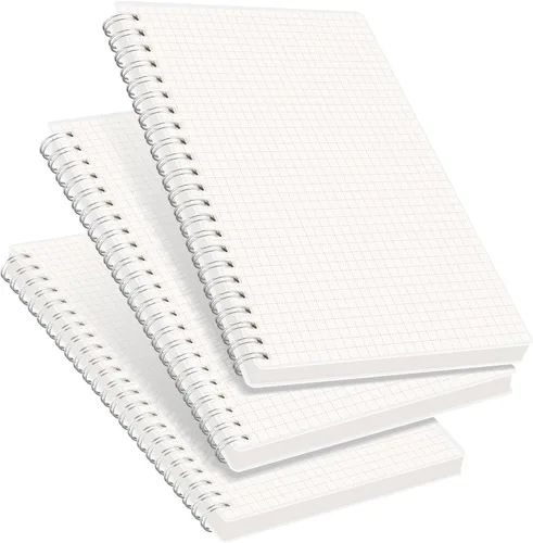 Miniatura 14 de RETTACY Cuaderno de diario en blanco, paquete de 3, 160 páginas por paquete, tamaño mediano A5 (5.7'' × 8.3''), papel grueso de 100 GSM, Transparente