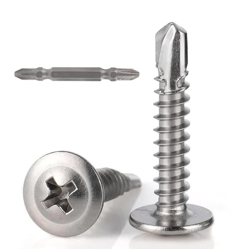 Miniatura 17 de VGBUY 170 tornillos autoperforantes para metal, tornillos autorroscantes de chapa metálica de acero inoxidable 410 #10 x 3/4 pulgadas, tornillos