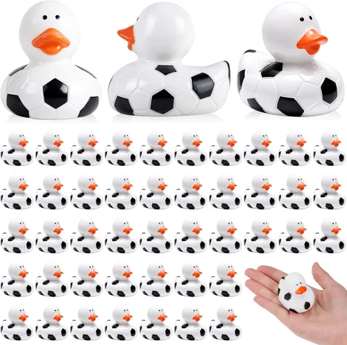 Miniatura 11 de Deekin 24 patos de goma de 2 pulgadas, recuerdos de fiesta deportiva a granel para eventos de equipo, suministros de fiesta de cumpleaños, regalo