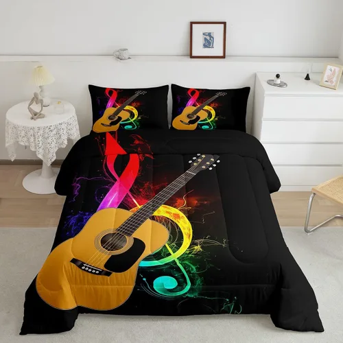 Miniatura 29 de Erosebridal Juego de edredón de zorro para niños, edredón de plumón de oso bosque, ciervo, para dormitorio de niños y niñas, juego de ropa de cama