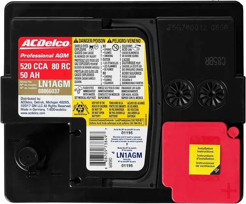 Miniatura 4 de ACDelco Oro LN1AGM 36 meses de garantía AGM BCI Group LN1 Batería