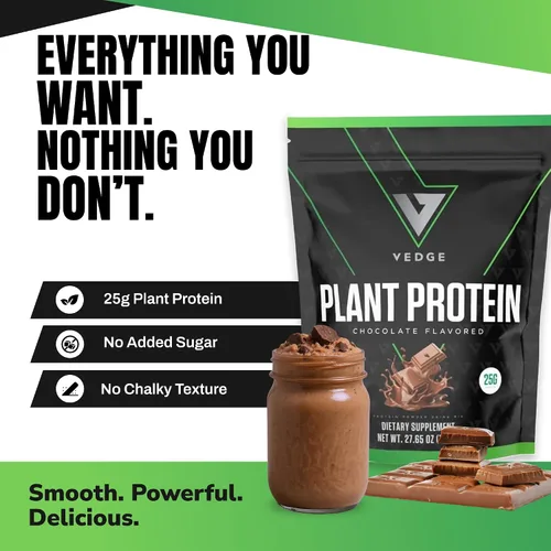 Miniatura 2 de VEDGE Proteína vegana en polvo – Proteína vegetal en polvo con guisante, calabaza y girasol – USDA orgánico, aminoácidos, sin lácteos, sin gluten