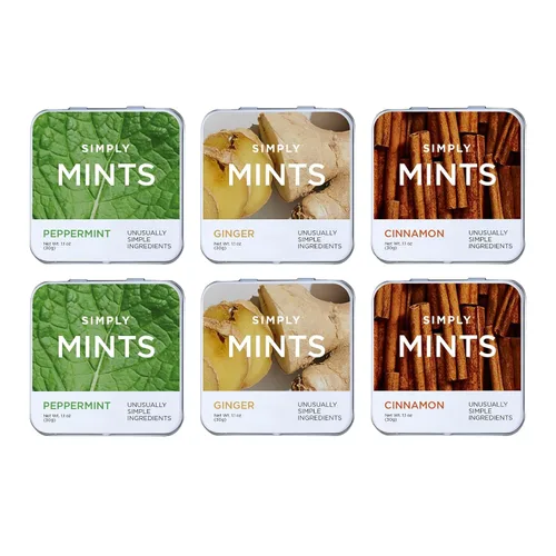 Miniatura 18 de SIMPLY MINTS - Mentas naturales de menta piperita para el aliento, paquete de 6 (180 piezas), hechas con aceite de menta piperita real Sin