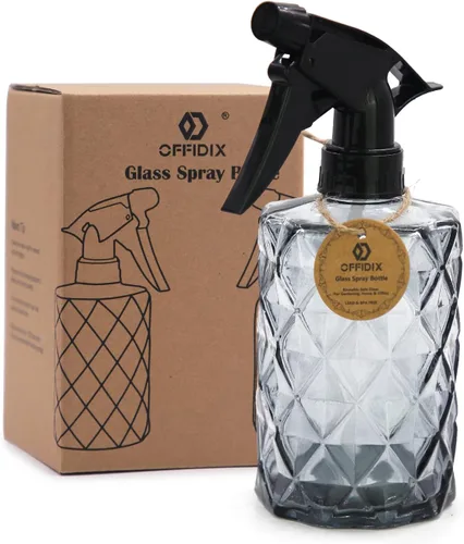 Miniatura 16 de OFFIDIX Regadera de vidrio, botellas de spray manuales, botella de spray de 13.5oz/0.4L con boquilla ajustable para jardinería interior y exterior