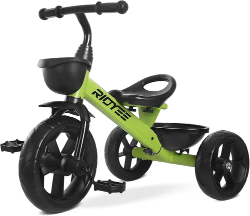 RIDYEE Triciclo para niños de 1.5 a 5 años, triciclo para edades de 2 a 4 años, distancia entre ejes trasera extra ancha para estabilidad, triciclos