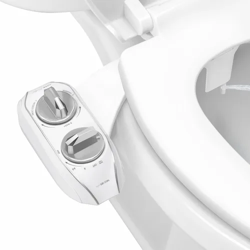 LUXE Bidet NEO 185 Plus - Accesorio de bidé no eléctrico de boquilla doble para asiento de inodoro, instalación patentada de deslizamiento,