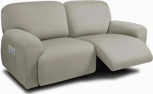 Miniatura 34 de ULTICOR Fundas para Sofá Reclinable de 8 Piezas, Fundas Elásticas de Hilo Teñido para Sofá Reclinable de 3 Cojines, Fundas Deslizables para Sofá