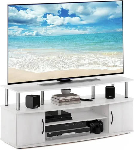 Miniatura 21 de Furinno - Soporte para centro de entretenimiento, para televisor de hasta 55 pulgadas, pino ámbar/negro