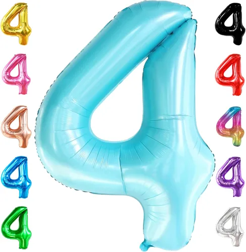Miniatura 33 de Globo gigante plateado del número 0 de 40 pulgadas – Globo Mylar del número 0 Globo plateado 0 para decoraciones de fiesta Globo plateado