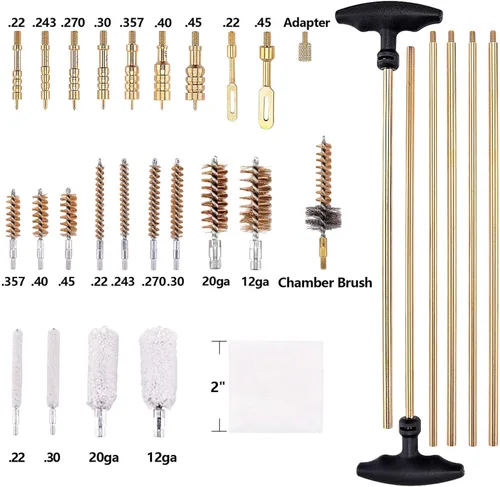 Miniatura 3 de Raiseek Kits universales de limpieza de pistolas para todas las armas, 22 243 270 30 357 0.354 in 40 45 12 20 kit de limpieza de calibre 20