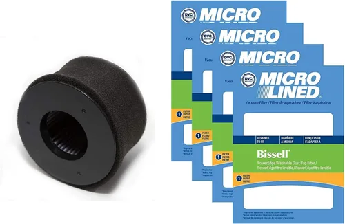 DVC Filtros de vacío de repuesto para 54A2 Bissell PowerEdge y Hard Floor Expert Stick Vac 81L2, 81L21, 81L22, 81L28, 81L2A, 81L2T, 81L2W | Incluye