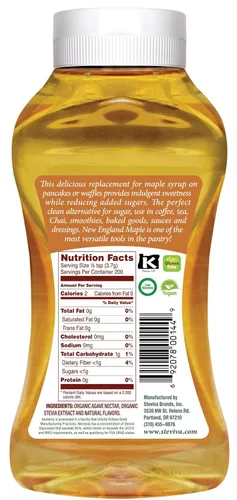 Miniatura 3 de Nectevia New England Maple - Néctar de agave con infusión de stevia, paquete de 2