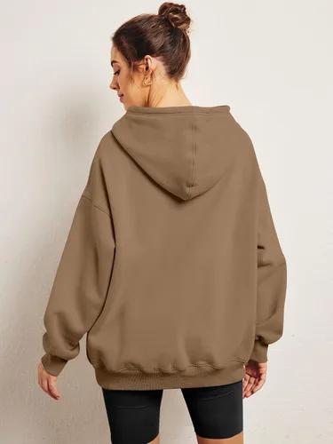 Miniatura 49 de AUTOMET Sudaderas de gran tamaño con capucha de forro polar para mujer, camisas de manga larga, sudaderas con bolsillo para otoño 2025