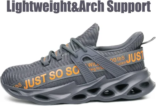 Miniatura 2 de Furuian Zapatos de punta de acero para mujeres y hombres, zapatos de seguridad ligeros, cómodos zapatos de trabajo con punta de acero