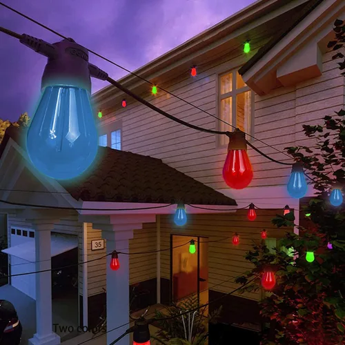 Miniatura 4 de Visther Bombillas de Repuesto Paquete de 24 Bombillas LED S14 de Colores para Luces de Cadena de Repuesto, Base E26 1W Plástico Irrompible