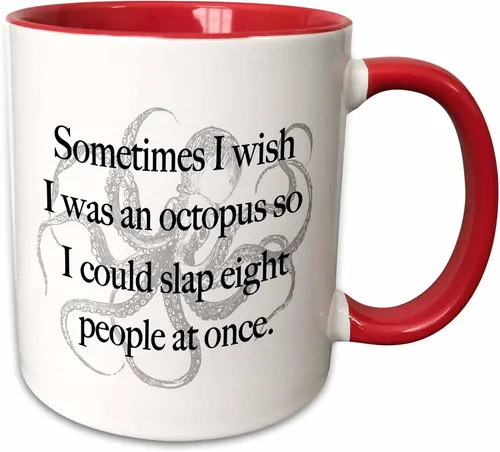 Miniatura 9 de 3dRose Taza de café, tamaño – 11 oz – Sometimes I wish I was an pultopus Funny Quotes – divertido regalo de taza de café