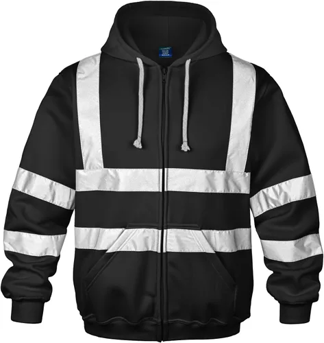 Miniatura 11 de wefeyuv Hi Vis - Sudaderas de visibilidad reflectante de color liso para hombre