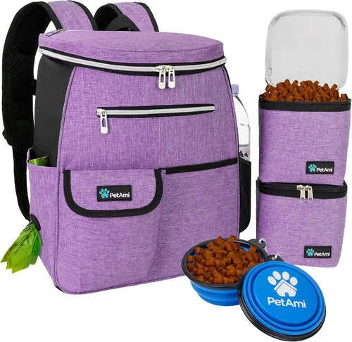 Miniatura 10 de PetAmi - Bolsa de viaje para perros con mochila, bolsas para perros aprobadas por aerolíneas para viajar, bolsa de pañales para cachorros, azul mar