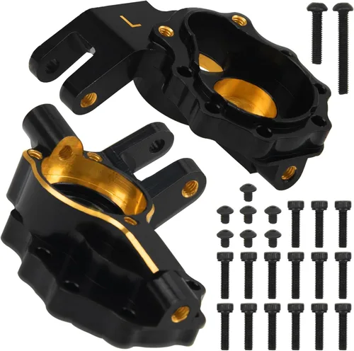 Miniatura 4 de ShareGoo - Cubiertas de latón TRX4 para eje de portal, contrapeso, compatibles con Traxxas 1/10 TRX4 TRX6 RC Crawler Car (juego 3 en 1)
