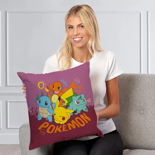 Miniatura 2 de NORTHWEST Almohada Pokémon, 18 x 18 pulgadas, para salir Ve afuera
