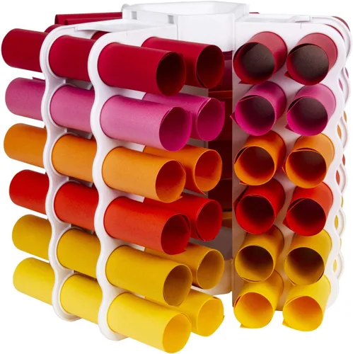 Miniatura 11 de ArtBin - Torre de almacenamiento (12 rollos de vinilo), color blanco Torre de almacenamiento de vinilo