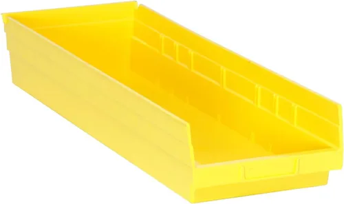 Miniatura 10 de Quantum Storage QSB114 - Contenedores de plástico anidables resistentes para farmacia, hospital y almacén, labio colgante y 7 ranuras divisoras