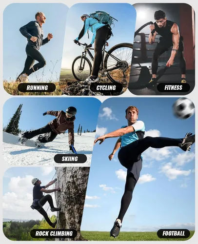 Miniatura 6 de Niksa Paquete de 13 pantalones de compresión para hombre, leggings deportivos de alto rendimiento, mallas de gimnasio para correr, yoga