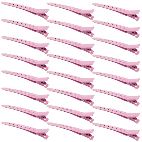 Miniatura 26 de 24 Paquetes de Pinzas Pico de Pato, Bantoye 2.75 Pulgadas Pinzas de Cocodrilo Rizadoras de Metal Antioxidante con Agujeros para Peinado del Cabello