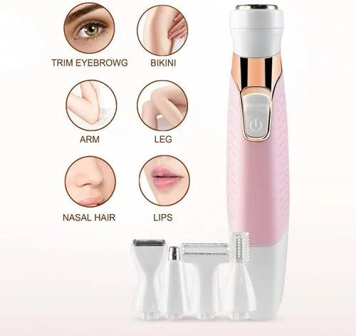 Miniatura 3 de Maquinillas de afeitar eléctricas para mujeres, removedor de vello facial para mujeres, cara, cejas, nariz, piernas, púbico, bikini, recortador