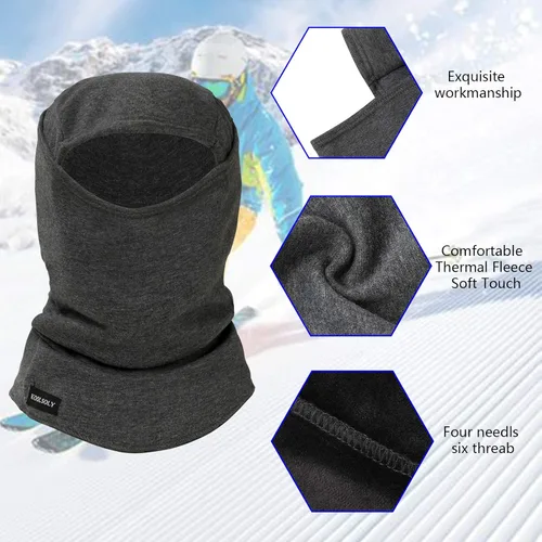 Miniatura 2 de Pasamontañas de esquí cálido y resistente al viento forro polar para hombre y mujer
