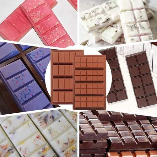 Miniatura 3 de Webake Molde de barra de chocolate profundo para relleno, molde de silicona para chocolate para rellenar chocolate, caramelos, cera derretida