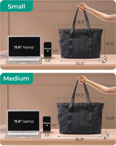 Miniatura 3 de BAGSMART Bolsa de mano para mujer, bolsa de mano con cremallera, bolsa de trabajo con compartimentos, bolsa de hombro para enfermera, para viajes