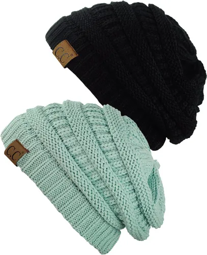 Miniatura 4 de Gorro a la moda de tejido suave abultado, cálido y elástico de C.C